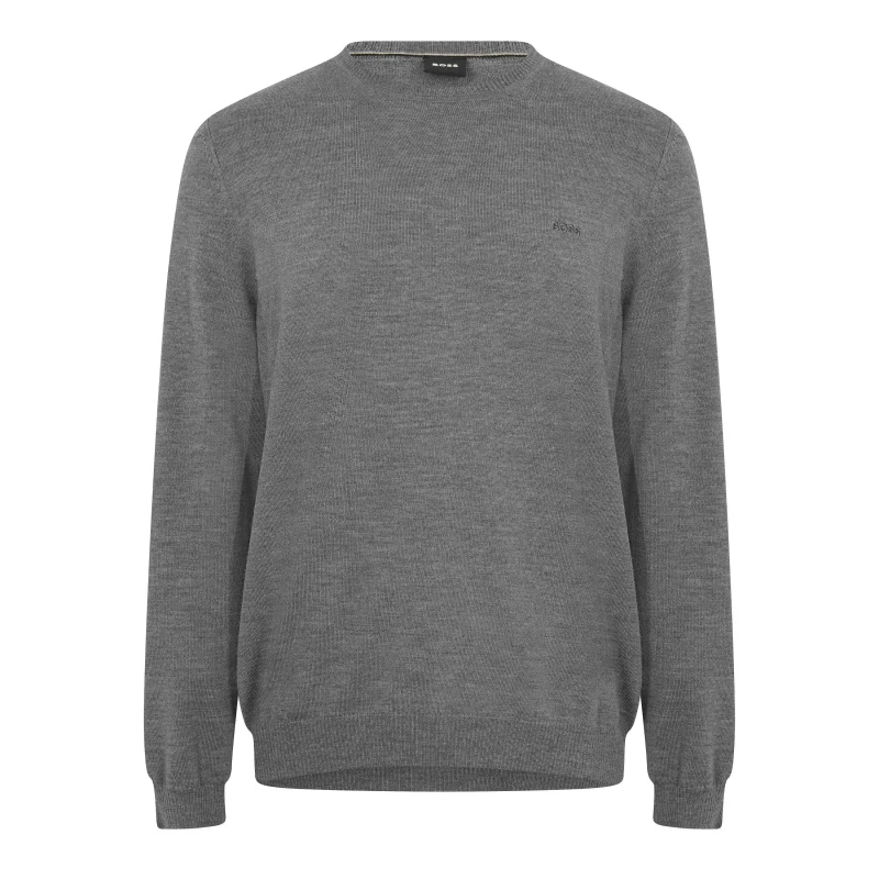 Image of Boss Mens Bagritte-E Crew Sweatshirt Medium Grey male M