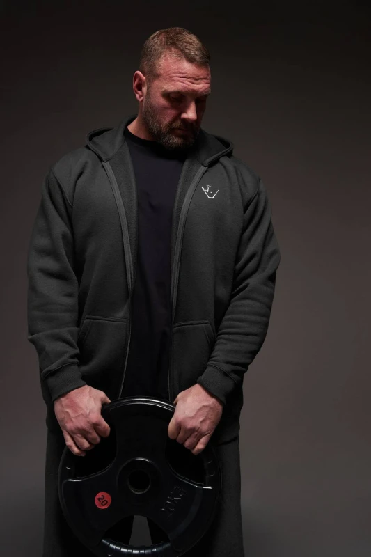Image of BadRhino BadRhino Men 'Rest Day' Zip Through Hoodie in Black Size: 2X-large Black XXL Male 5063589187208