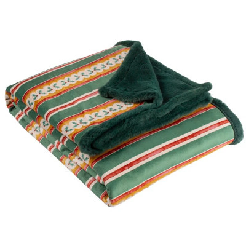 Image of Furn Furn All Wrapped Up Faux Fur Throw in Green Size: 130cm x 180cm Green 130cm x 180cm Unisex 5025532358516