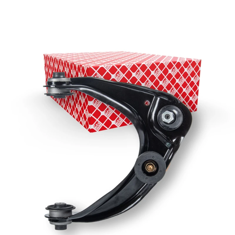 Image of FEBI BILSTEIN 42436 Suspension arm Control Arm, Sheet Steel, Upper, with ball joint, with rubber mounts Sheet Steel Track Control Arm (273)