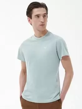 Image of Barbour Austwick Ribbed T-Shirt - Blue Size M, Men