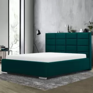 Image of Tuanso Bed Double Plush Velvet Green