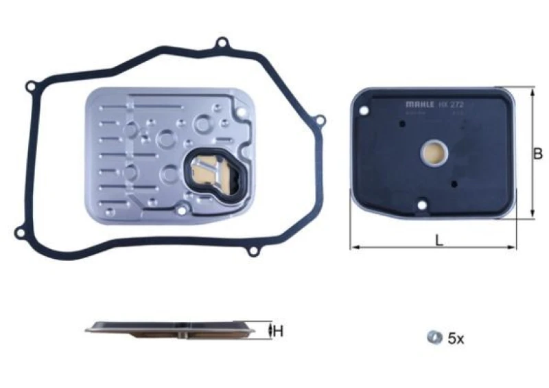 Image of Automatic transmission filter MAHLE HX 272D