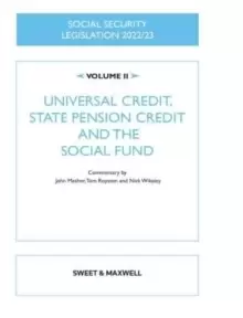 Image of Social Security Legislation 2022/23 Volume II : Universal Credit, State Pension Credit and The Social Fund