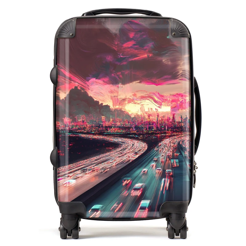 Image of Designer Luggage Elena Sable: 00016 Suitcase Size: Large Multicolor Unisex Large