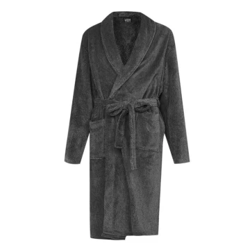 image of Howick Fleece Robe - Charcoal Grey