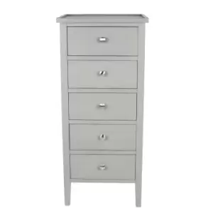 Image of Vermont 5-Drawer Grey Pine Antique Style Drawer Unit Grey