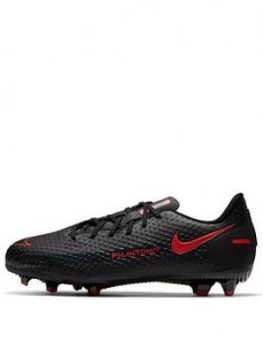 image of Nike Junior Phantom Gt Academy Firm Ground Football Boot, Black/Grey, Size 1