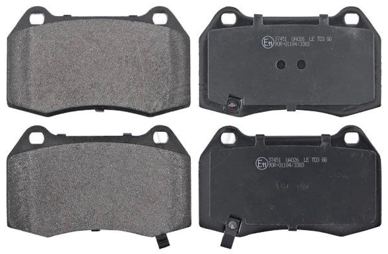 Image of A.B.S. 37451 Brake pad set with acoustic wear warning Brake Pad Set,disc brake (402)
