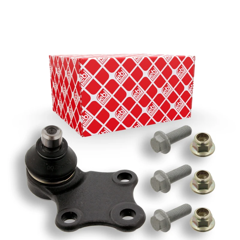 Image of FEBI BILSTEIN 31813 Ball joint Front Axle Right, with nuts, with bolts/screws Support-/Steering Link (2462)