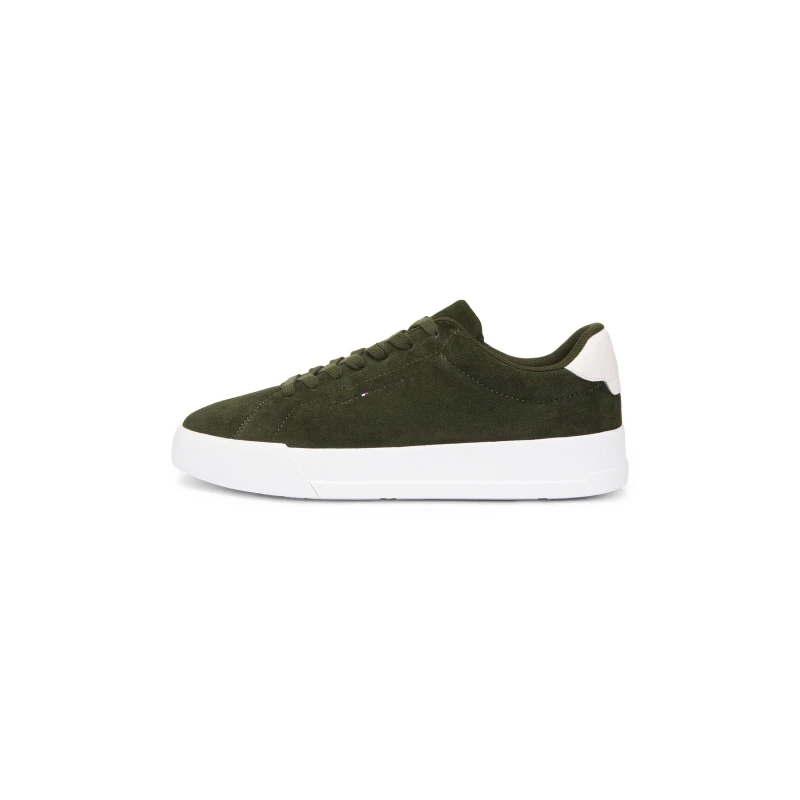 Image of Tommy Hilfiger Mens Core Suede Court Trainers Arctic Spruce male 8 (42)