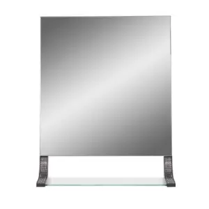 image of Lloyd Pascal Sparkle Mirror & Shelf - Matt Black