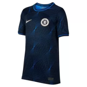 Image of Nike Chelsea Away Shirt 2023 2024 Juniors - Blue