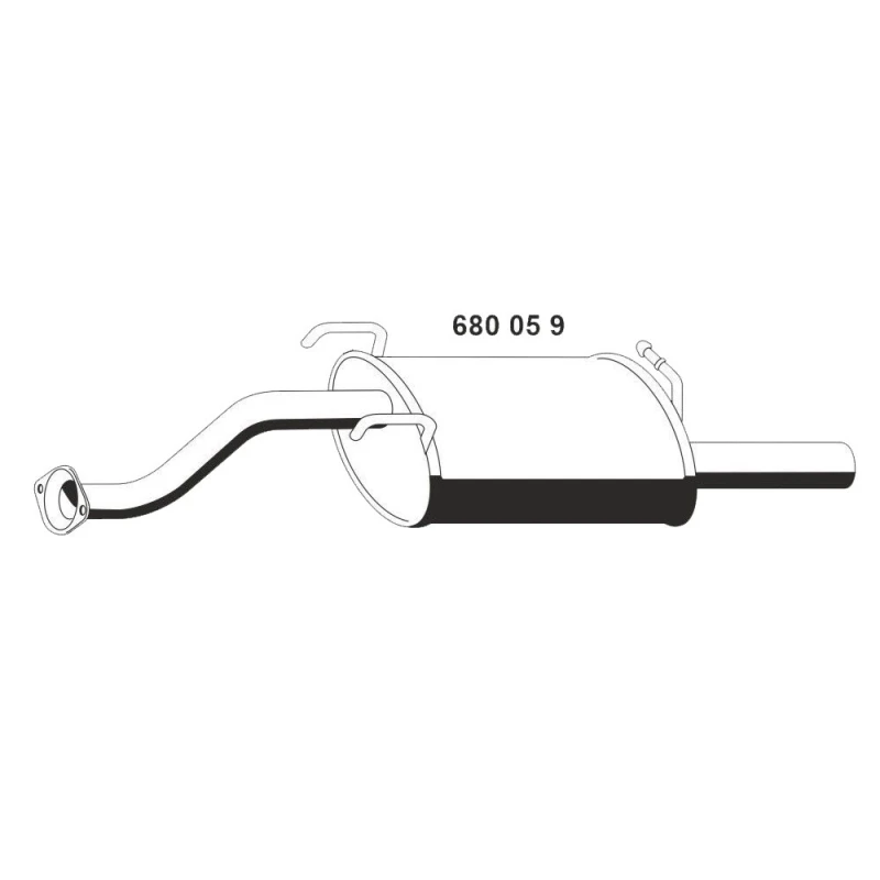 Image of ERNST 680059 Rear silencer End Silencer (3437)