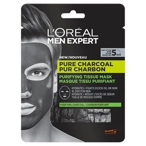 Image of LOreal Men Expert Charcoal Tissue Mask x1