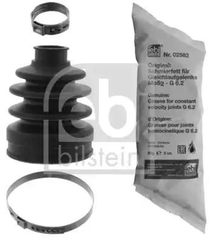 Image of FEBI BILSTEIN 100197 CV Boot transmission sided, Rubber Rubber Bellow,drive shaft (194)