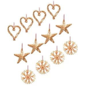 image of Sass & Belle Straw Decorations - Set of 12