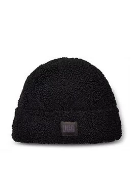 Image of UGG Sherpa Cuff Beanie Hat - Black, Women