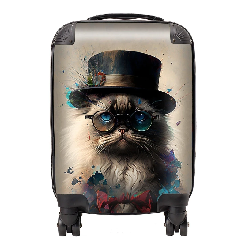 Image of Warren Reed - Designer Ragdoll Cat Splashart Suitcase Size: Small Multicolor Unisex Small