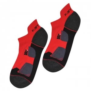 image of Karrimor 2 Pack Running Socks Mens - Red/Black