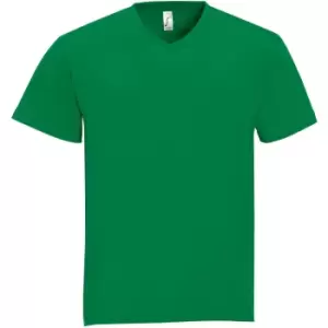 Image of SOLS Mens Victory V Neck Short Sleeve T-Shirt (3XL) (Kelly Green)