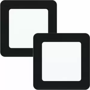 Image of Loops - 2 pack Wall / Ceiling Flush Downlight Black Square Spotlight 5.5W led