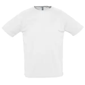 Image of SOLS Mens Sporty Short Sleeve Performance T-Shirt (3XL) (White)
