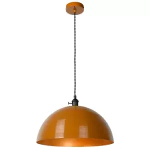 image of Lucide MARNE - Pendant Light - Ø40cm - 1xE27 - Ocher Yellow