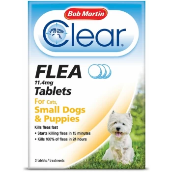 image of Bob Martin Clear Flea Tablets For Small Dogs & Puppies - 3 Pack - K0292