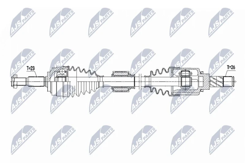 Image of NTY Drive shaft NTY NPW-RE-223