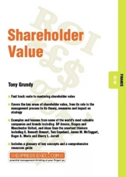 Image of Shareholder Value by Tony Grundy Book