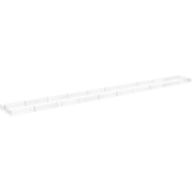 Image of VIDAXL Gabion Raised Bed Galvanised Steel 1000x100x20cm Vidaxl 8720286764411