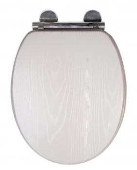 Image of Croydex Moulded Wood Toilet Seat - White Oak Effect