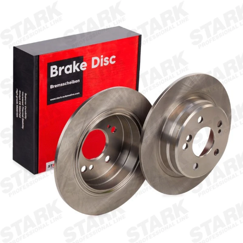 Image of STARK SKBD-0023234 Brake disc Rear Axle, solid, Cast Iron, Uncoated, Untreated, without bolts/screws Cast Iron Brake Disc (82)