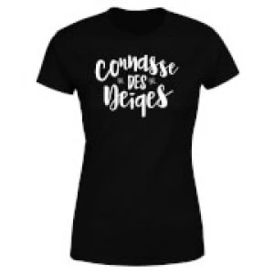Image of Connasse Des Neiges Womens T-Shirt - Black - 3XL