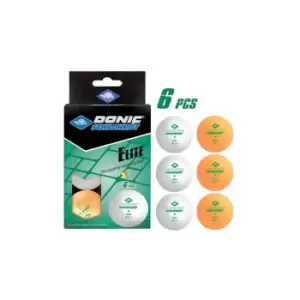 image of Donic-Schildkrot Elite Tennis Table Ball 6 Pack - Orange