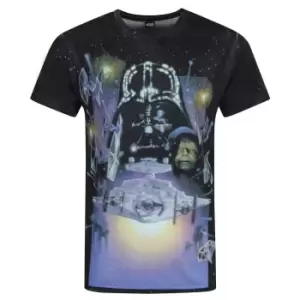 Image of Star Wars Mens Empire Strikes Back Sublimation T-Shirt (L) (Multicoloured)