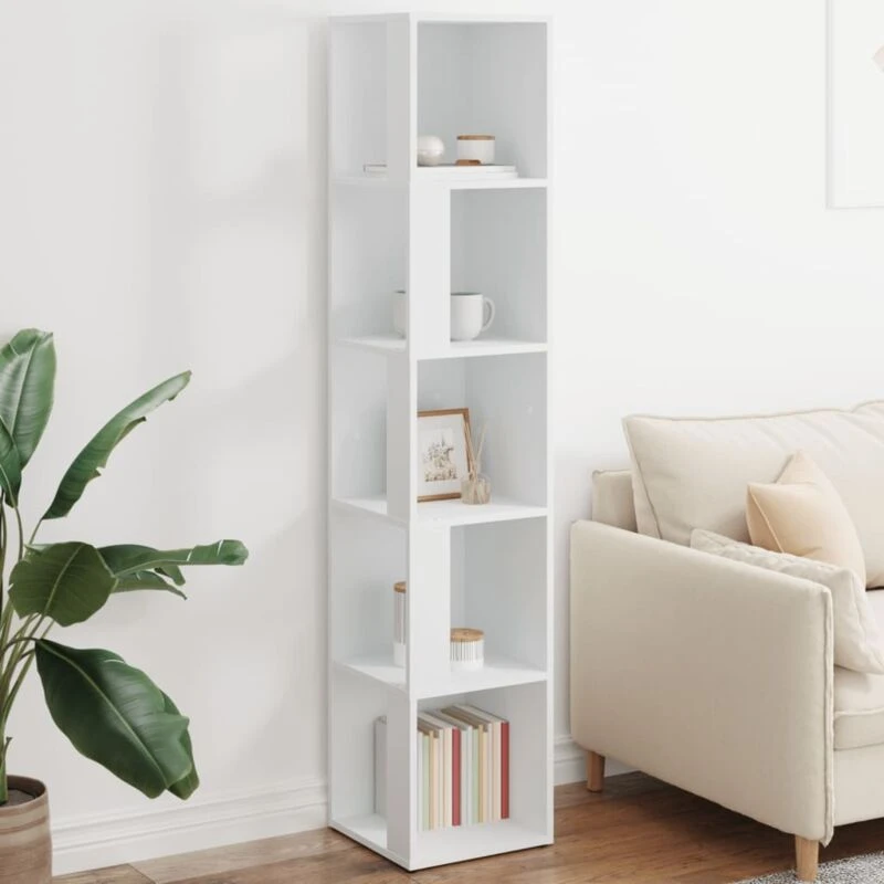 Image of VIDAXL Corner Cabinet White 33x33x164.5cm Engineered Wood Vidaxl 8720286650004