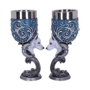 Image of Wild at Heart (Set of 2) Wolf Goblets