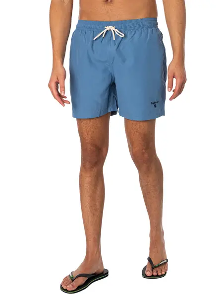 Image of Barbour Staple Logo Swim Shorts Force Blue L