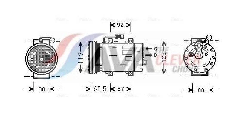 Image of Air conditioning compressor AVA COOLING SYSTEMS VOAK101