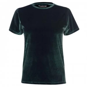 Image of Firetrap Blackseal Velvet T Shirt - Dark Green
