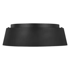 Image of Asher 3 Light Flush Ceiling Light, Midnight Black, E14