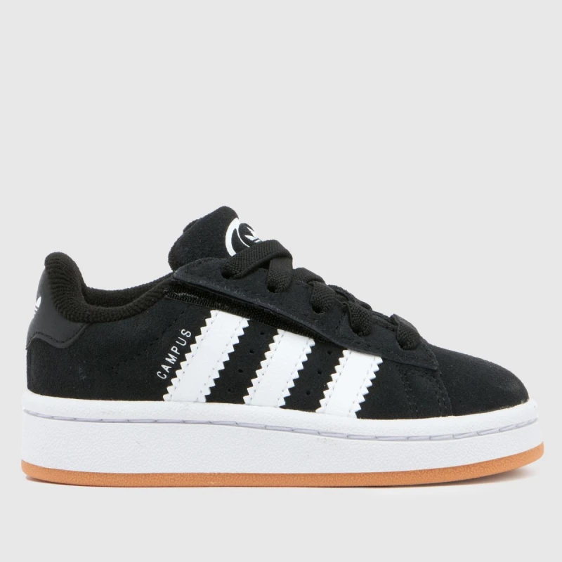 Image of Adidas Kids Campus Infant Trainers Black White, 9infant