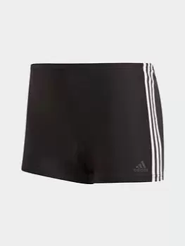 Image of adidas 3-stripes Swim Boxers, Black/White, Size 32, Men
