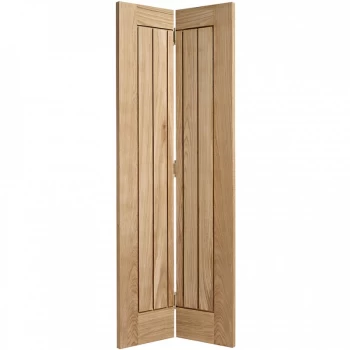 Image of LPD Mexicano Fully Finished Oak Internal Bi-fold Door - 1981mm x 762mm (78 inch x 30 inch)