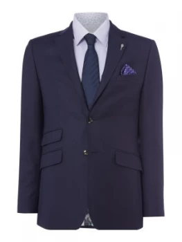 image of Ted Baker Mens Chalky Birdseye Suit Jacket Dark Blue