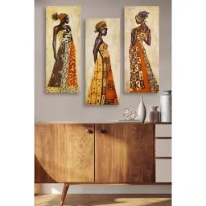 Image of MDF0058 Multicolor Decorative MDF Painting (3 Pieces)
