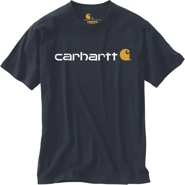 Image of Carhartt EMEA Core Logo Workwear Short Sleeve T-Shirt, blue, Size 2XL