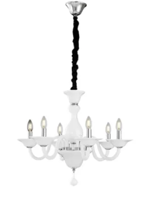 image of SOFFIO 6 Light Chandeliers White 66x50cm